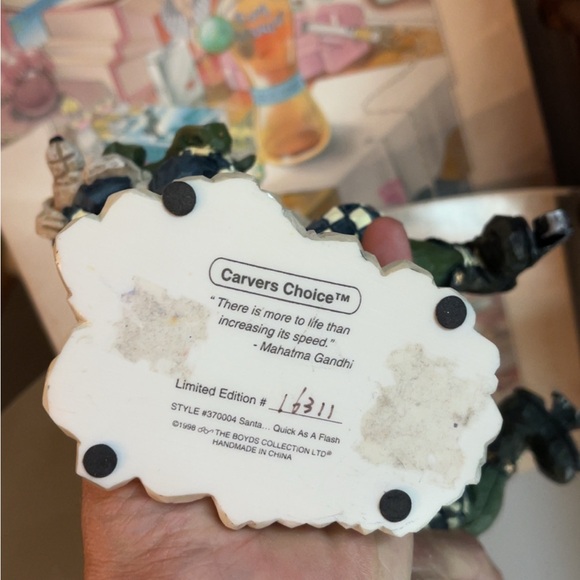 ‘98 - EUC - Boyds Bears - "Santa... Quick As A Flash" Decor - Picture 4 of 6